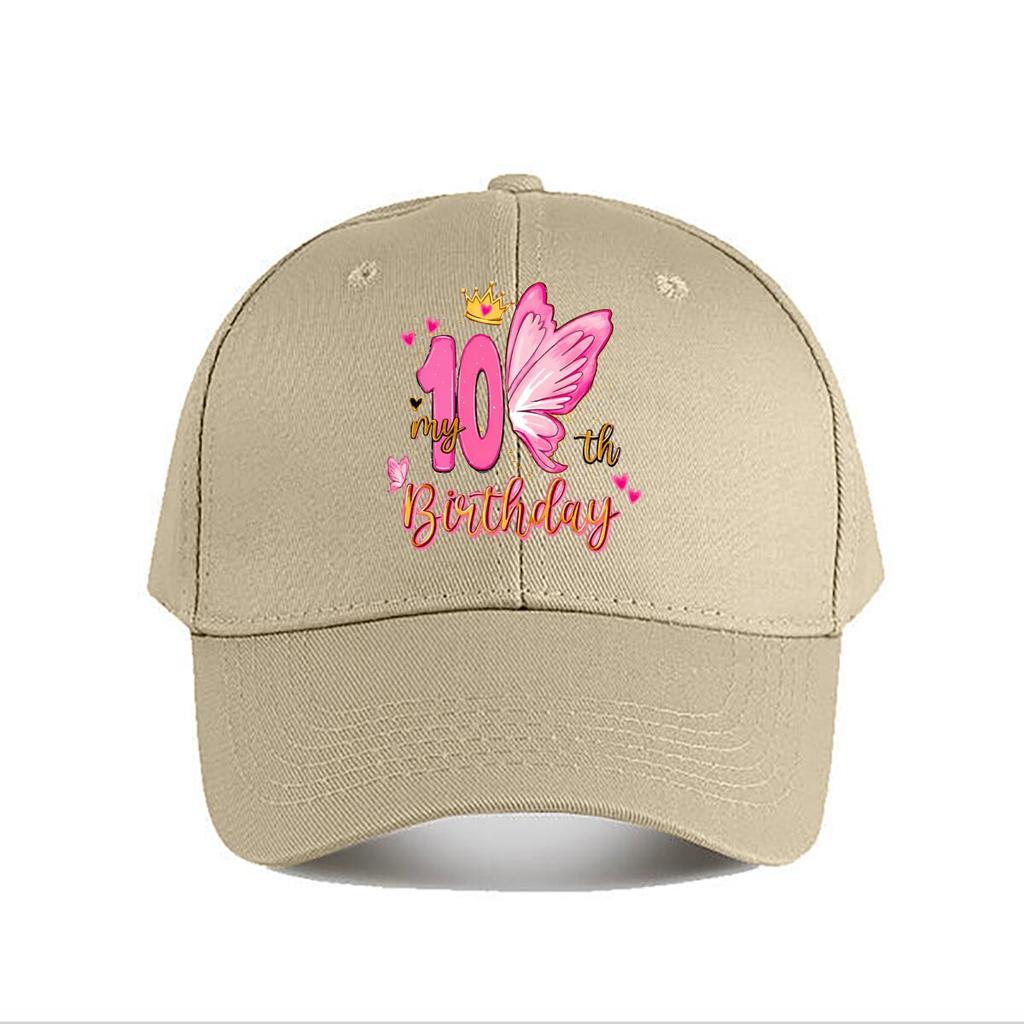 th Birthday Pink Butterfly Crown Glitter Baseball Cap Fashion Unisex Sunhat Womens Outdoor Sports