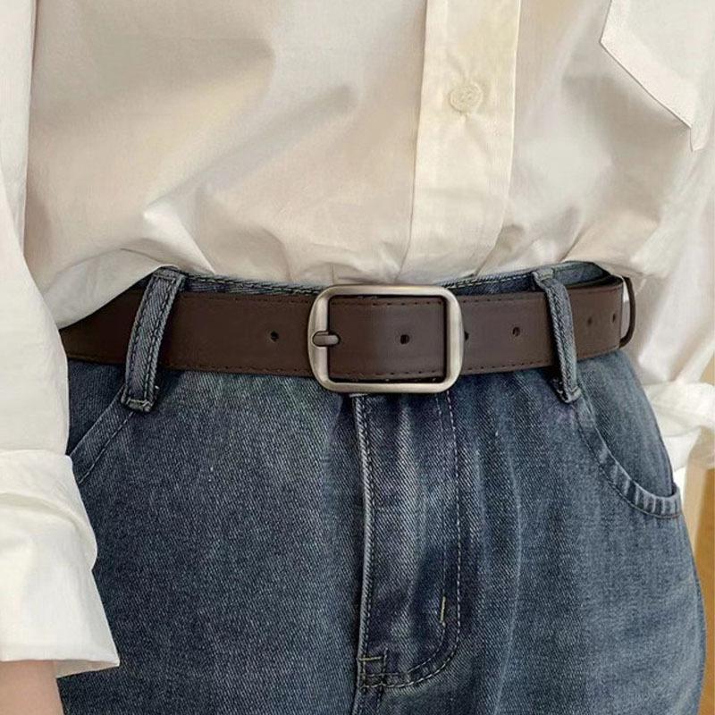 Pu Leather Belt For Women'S Black Brown Trousers Belt For Jeans Casual Fashion Belts Vintage Strap Female Waistband