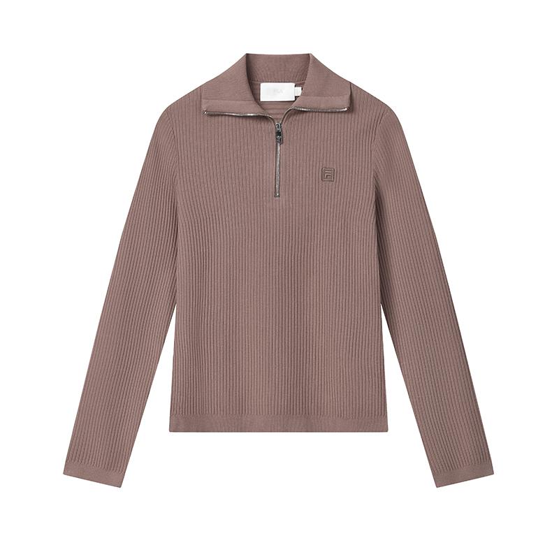 

Fila Серия Milano Простой Модный Классический Универсальный Мягкий Удобный Теплый С длинным рукавом Приталенный Вязаный свитер Женский свитер F11W545403FPR XL