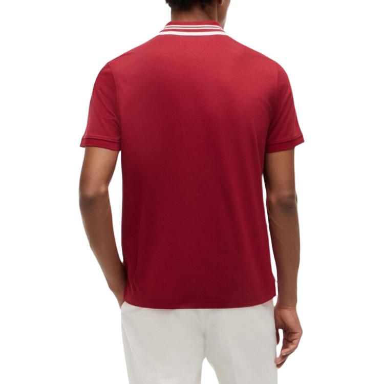 Tommy Hilfiger Solid Logo Short Sleeve Polo Shirt Men Tops MW44046000XIT
