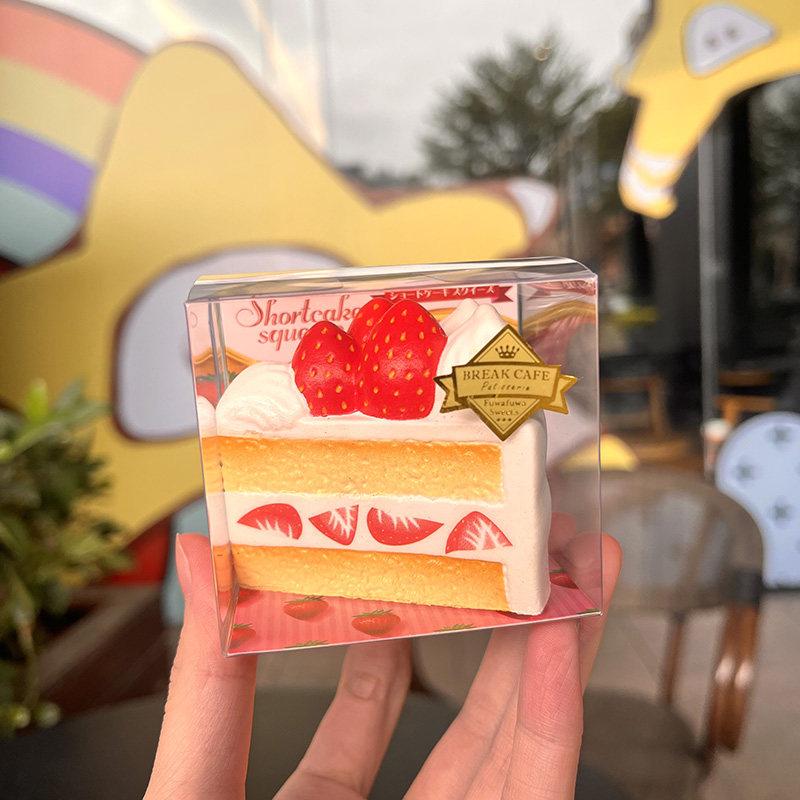 Ibloom Strawberry Mille - Feuille Cake Squishy Slow Rising Stress Relief Hand Relax Squeeze Cake Pastry Decompression Toy Gift