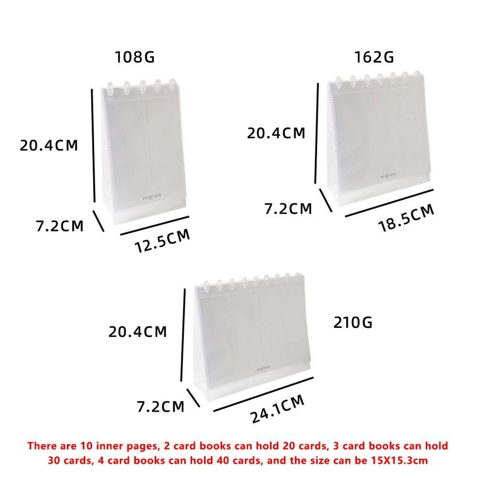 Minimalist PP Photo Album Clear Mushroom Hole Photo Card Binder Loose Leaf Desktop Display Album Kpop Photocard Collection