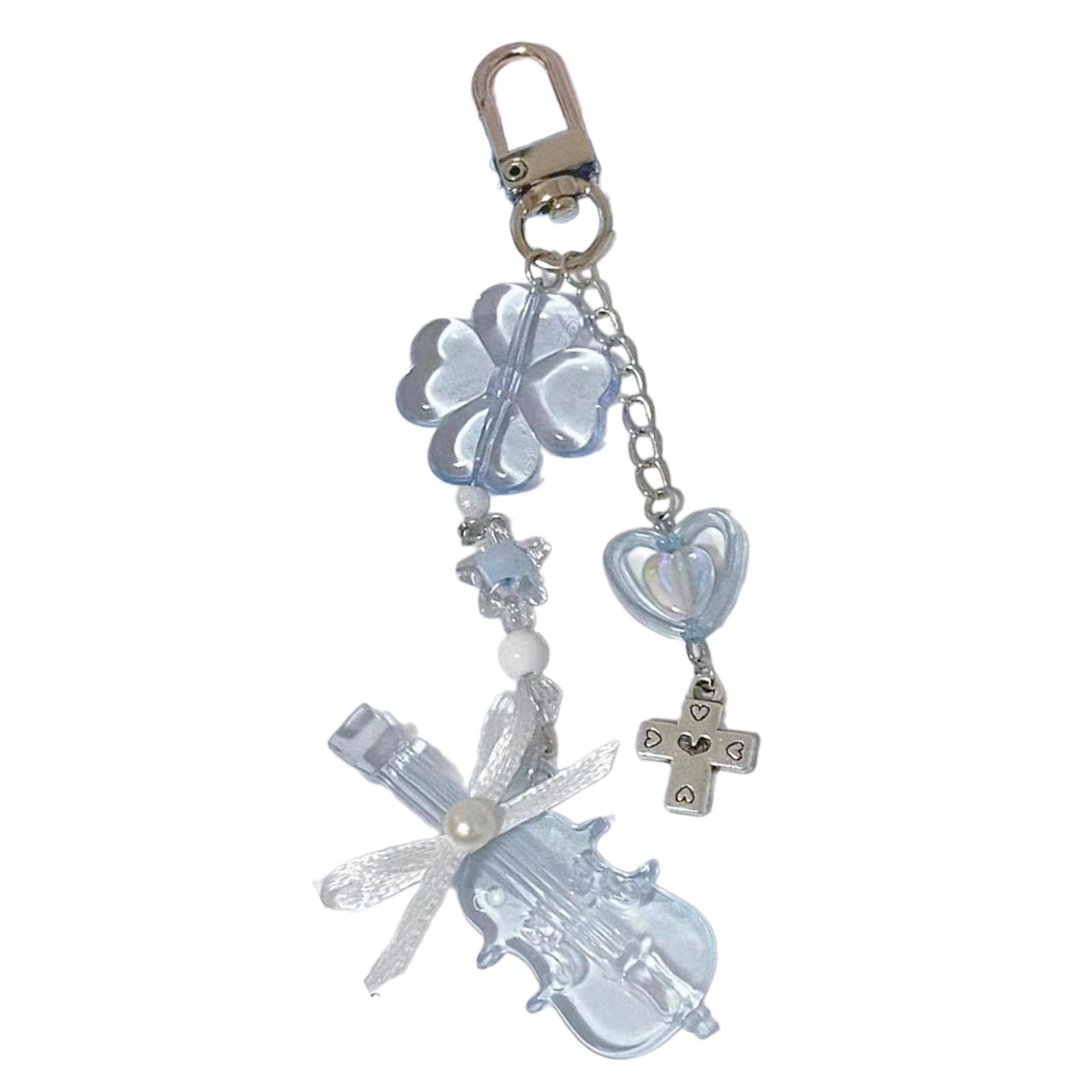 

Стильный привлекательный брелок для мобильного телефона со скрипкой, кулон, красочный брелок из бисера, модное крепление для сумки