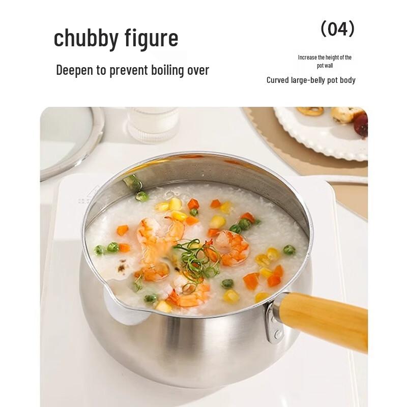 HUIHUADU Pot à Lait pour Bébé en Acier Inoxydable 316L avec Cuiseur Vapeur