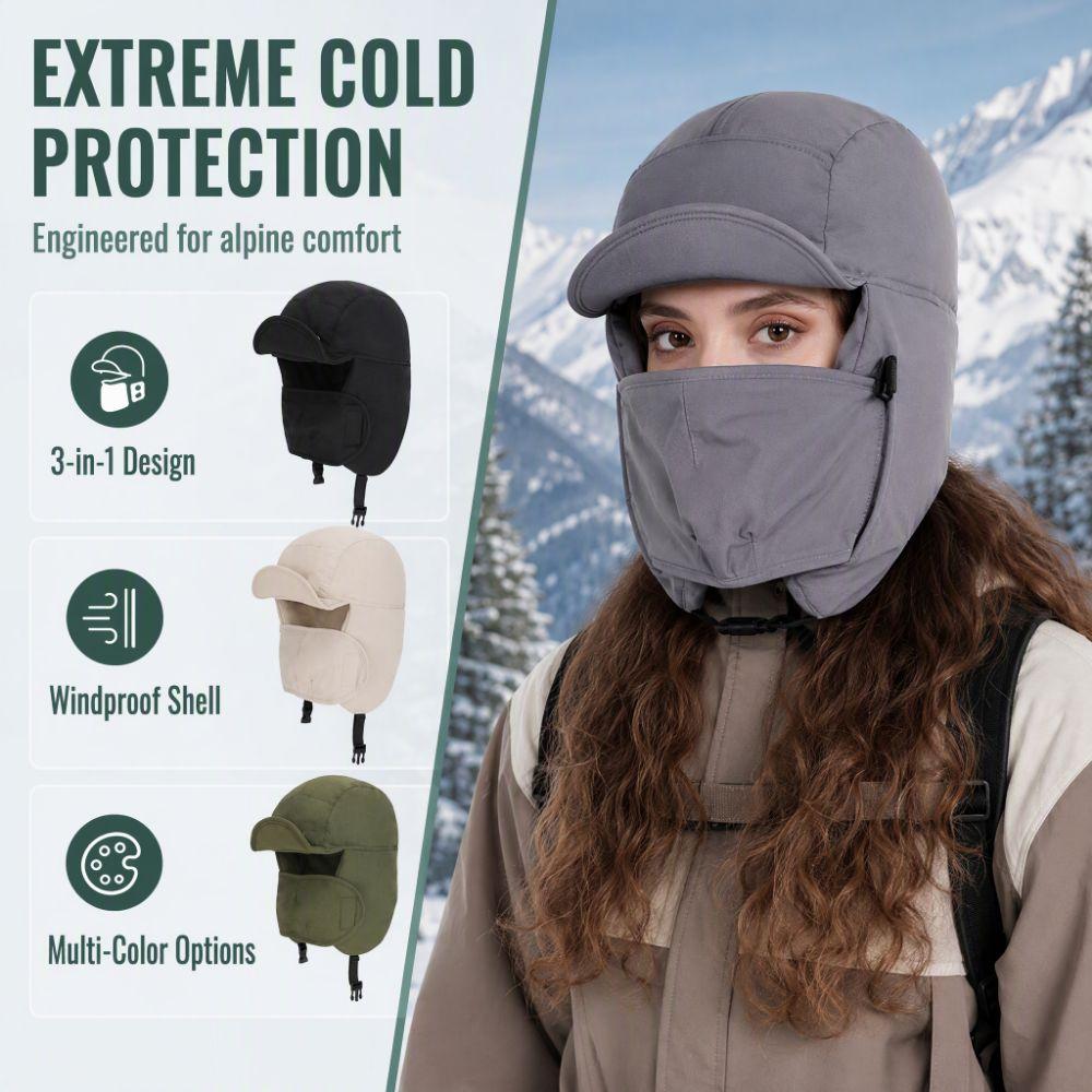 Integrated Face Ear Warm Winter Lei Feng Hat Windproof Earflap Hat Outdoors Cycling Cap Hiking