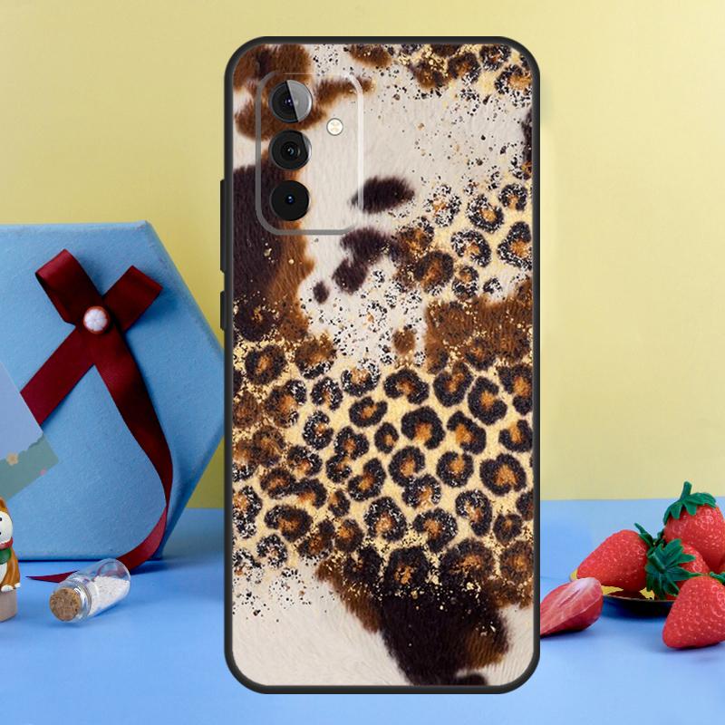 Western Cowgirl Cowboy Boots Cowhide Case For Samsung Galaxy A54 A14 A34 A24 A53 A33 A13 A52 A32 A22 A12 A71 A51 A25 A15 Cover