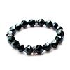 [Kyojudo] Star-cut Onyx Men's Bracelet, Power Stone, Natural Stone, Amulet, Black Onyx (Onyx X Onyx 10mm, 17cm)
