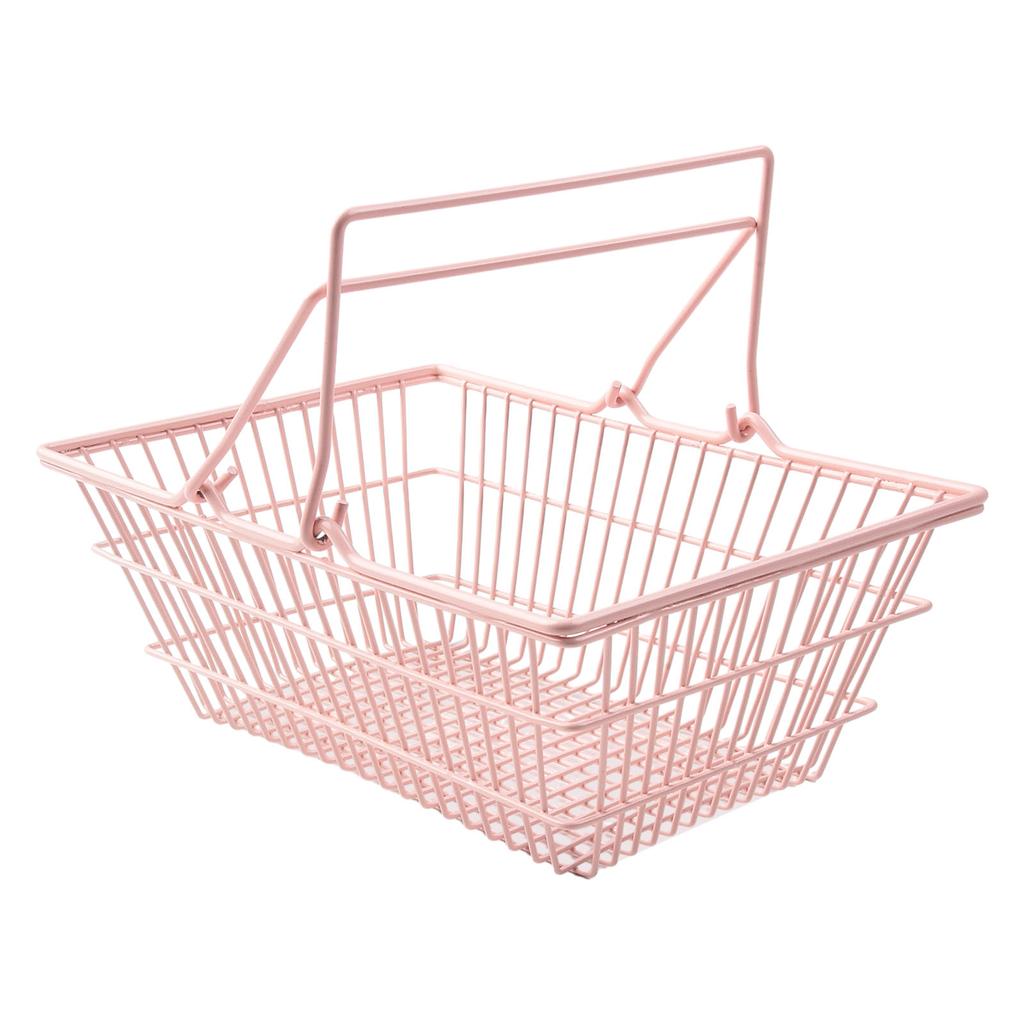 Rack Storage Basket Pink Desktop Finishing Cosmetics Jewelry Container