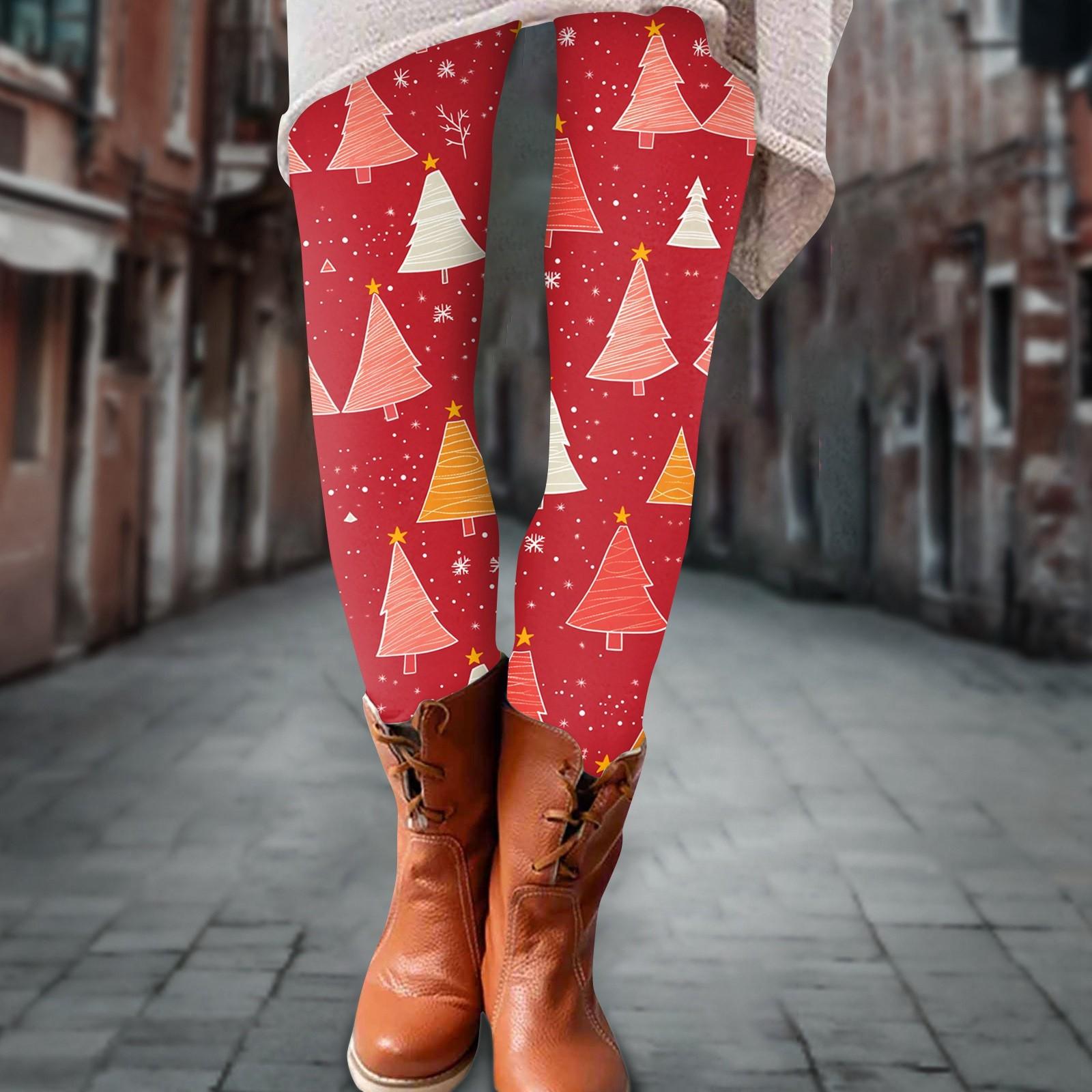 

Женские брюки, эластичные мягкие хлопковые леггинсы с принтом, повседневные домашние пижамы XL красный