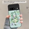 Q-version Blue Butterfly For Google Pixel 8 7 9 10 Pixel 10 Pro XL Pixel 9 Pro XL Pixel 8a 7a Pixel 7 Pro Black Glass Phone Case