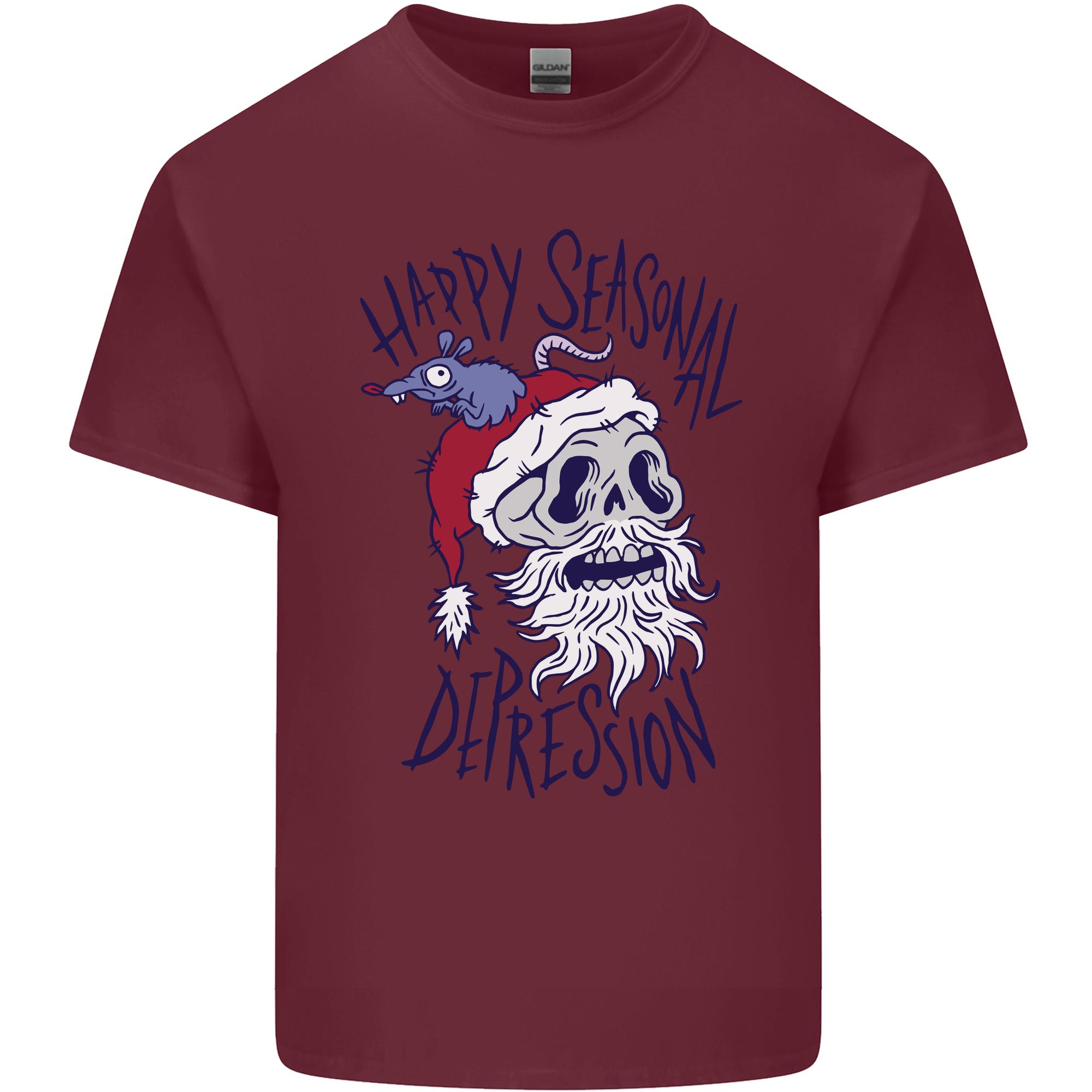 Christmas Bah Humbug Skull Scrouge Unisexs Light Cotton TShirt S