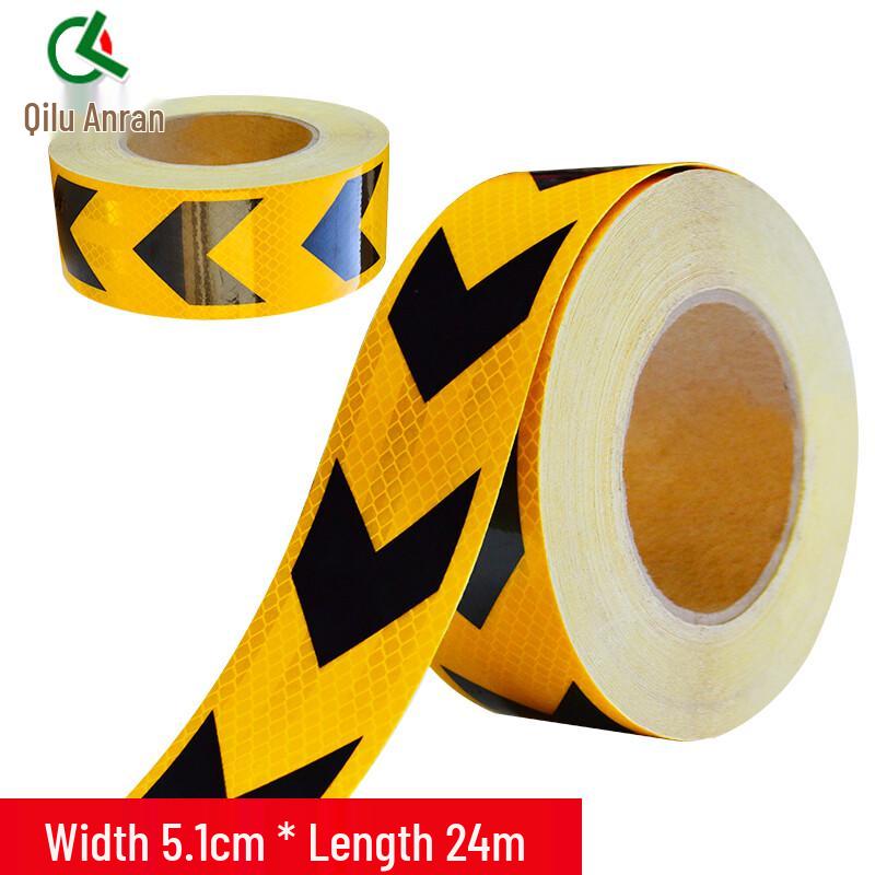 Qilu Anran Black & Yellow Arrow Reflective Warning Tape