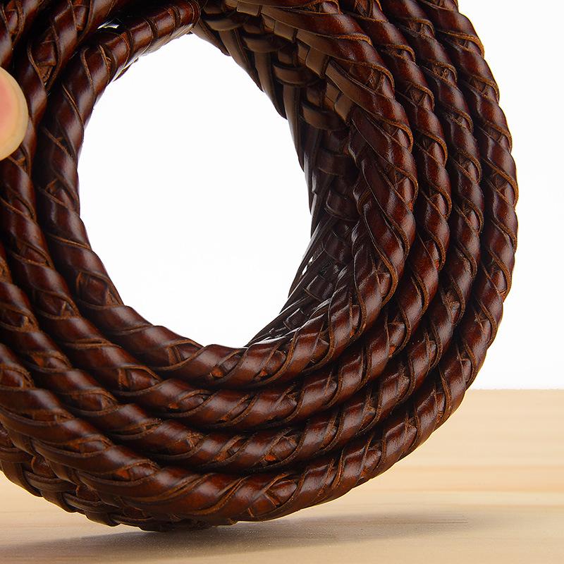 Men's Retro Hollow Genuine Leather Belt with Pin Buckle