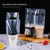 Transparent Disposable Drink Bag with Handle for Single or Double Cups