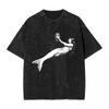 Harajuku  Cotton Oversized TshirtMen Short Sleeve TeesFrankenstein Summer Loose Washed Tops TShirt