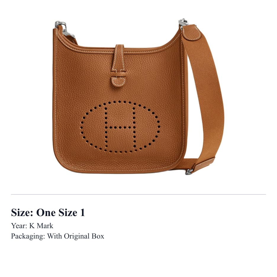 HERMES Evelyne Clemence Calfskin Crossbody Bag