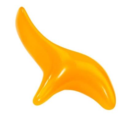 Orange Acupressure Shiatsu Acupressure Tool for and Sole Gua Sha Stick, Stick, Back, Foot, Massage. Ocarina-shaped. Self-maintenance. Stick.