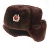 Winter Warm Fleece-Lined Soviet Style Military Hat With Embroidered Badge Men Women Outdoor Cold Weather Protection