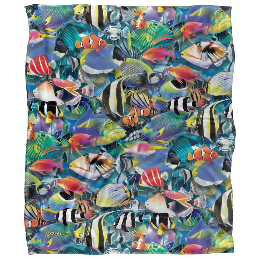 Royce McClure Tropical Fish Jam Silky Supersoft Blanket