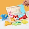 Wooden Ocean Animal Vehicle 3d Puzzle Toy For Kids Brain Development Play Gift
