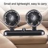 Přenosný nastavitelný ventilátor do auta s dvojitou hlavou 12V/24V, rotující oscilační ventilace palubní desky