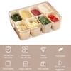 Große Snackbox mit Deckel, unterteiltes Serviertablett, transparenter Organizer für Süßigkeiten, Bausteine, Nüsse, Snacks mit 8 Fächern, tragbare Wurstwaren