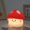 Veilleuse LED en silicone en forme de champignon, douce, pour chambre d'enfant, intensité variable, minuterie, rechargeable, décoration de chambre, lampe de chevet pour bébé