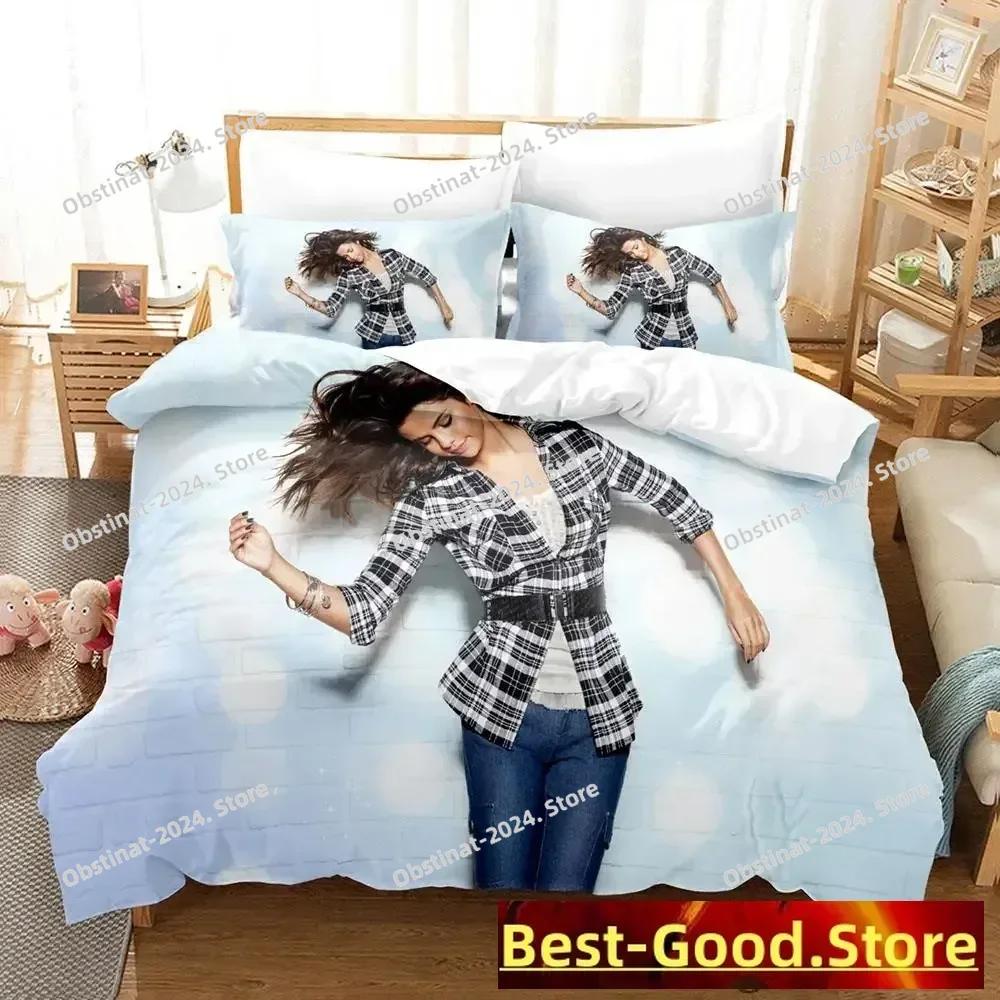 Sexy Selena Gomez Beding Set Single Twin Ful Quen King-Sized Dimensionsd Dimensions Bed Linen Set Adult People Kid Bedrom Duvetcover Sets Anime Parure