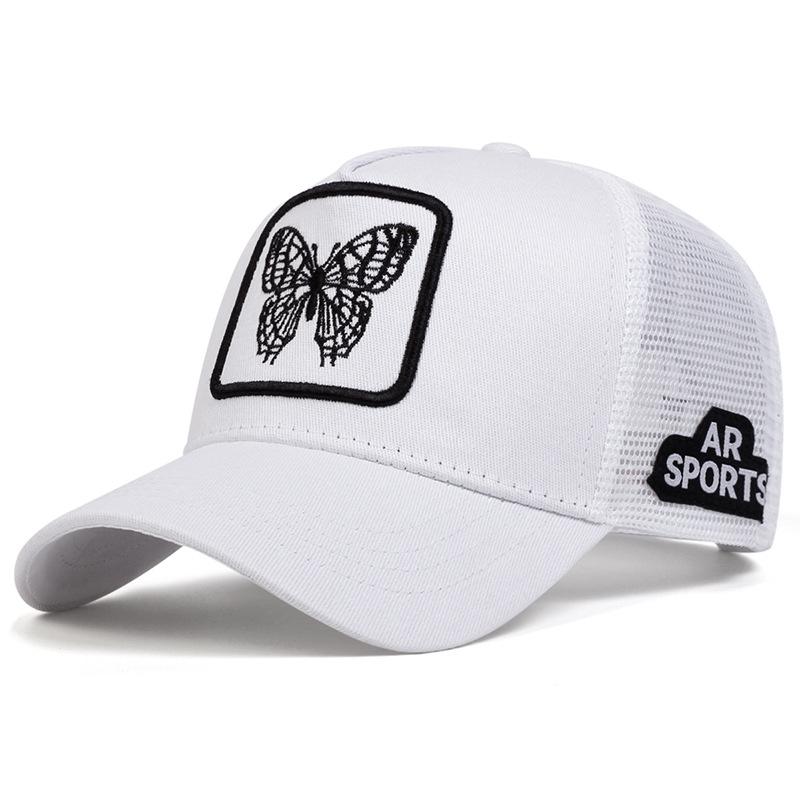 

Butterfly Embroidered Baseball Cap Hip Hop Hat Adjustable Fashion Men Women Summer Breathable Mesh Caps Casual Sun Hat Dad Hats Adjustable