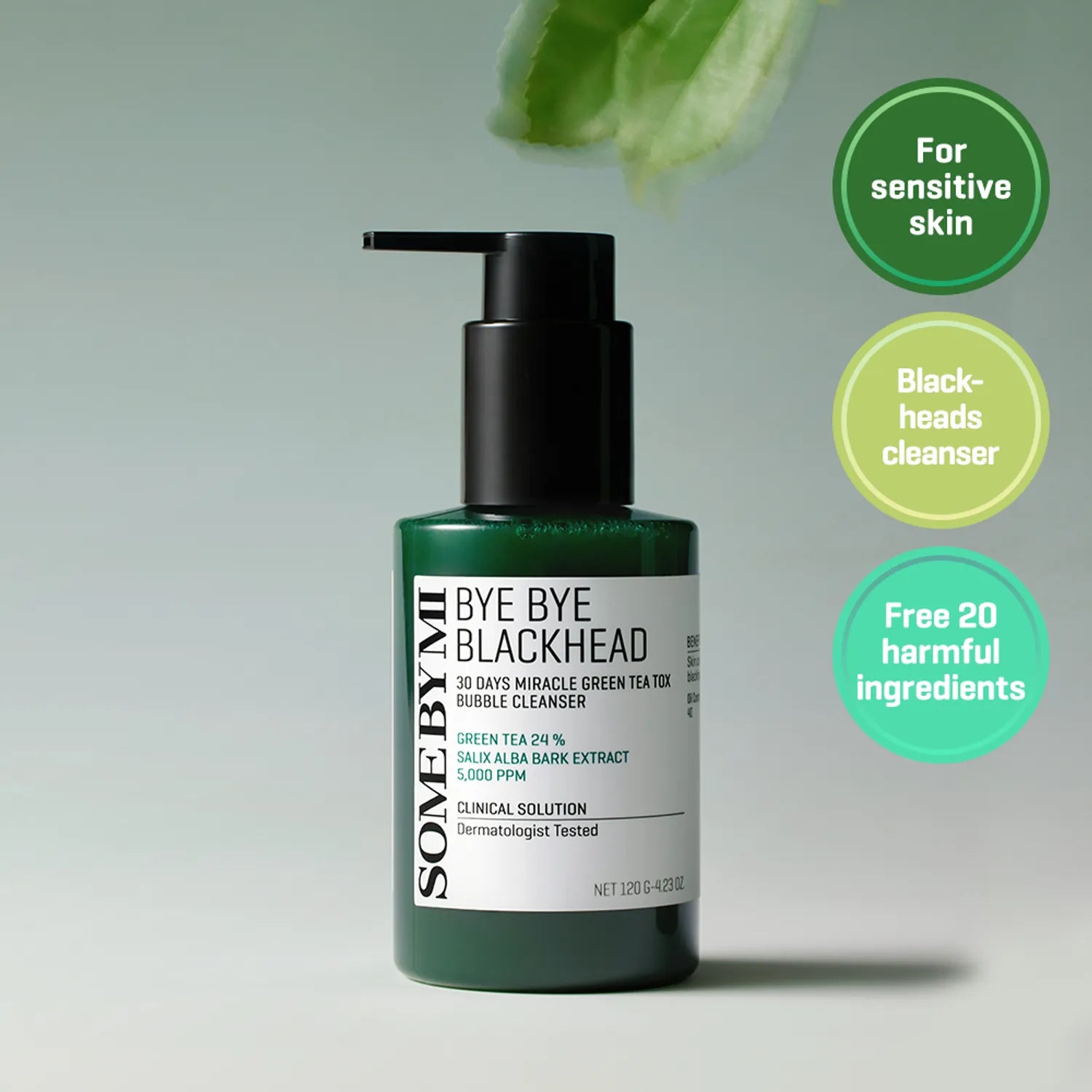 

SOME BY MI Bye Bye Black head 30 Days Miracle Green Tea Tox Bubble Cleanser 120g 120g