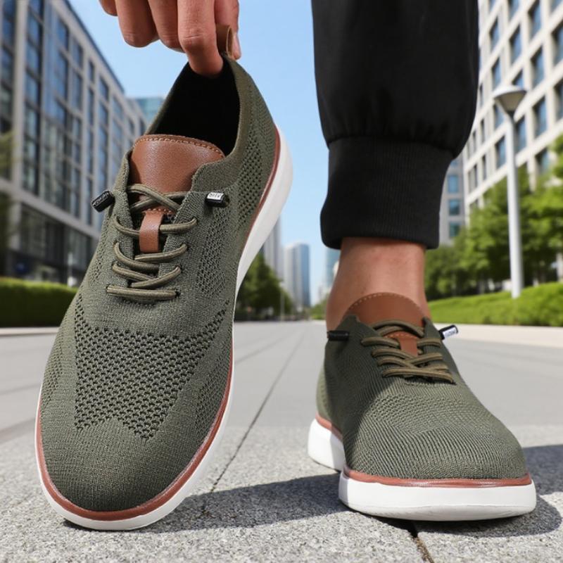 Men'S Sneakers Knitted Mesh Breathable Fashionable Flat Shoes Trendy Breathable Multifunctional Street Casual Versatile Shoes