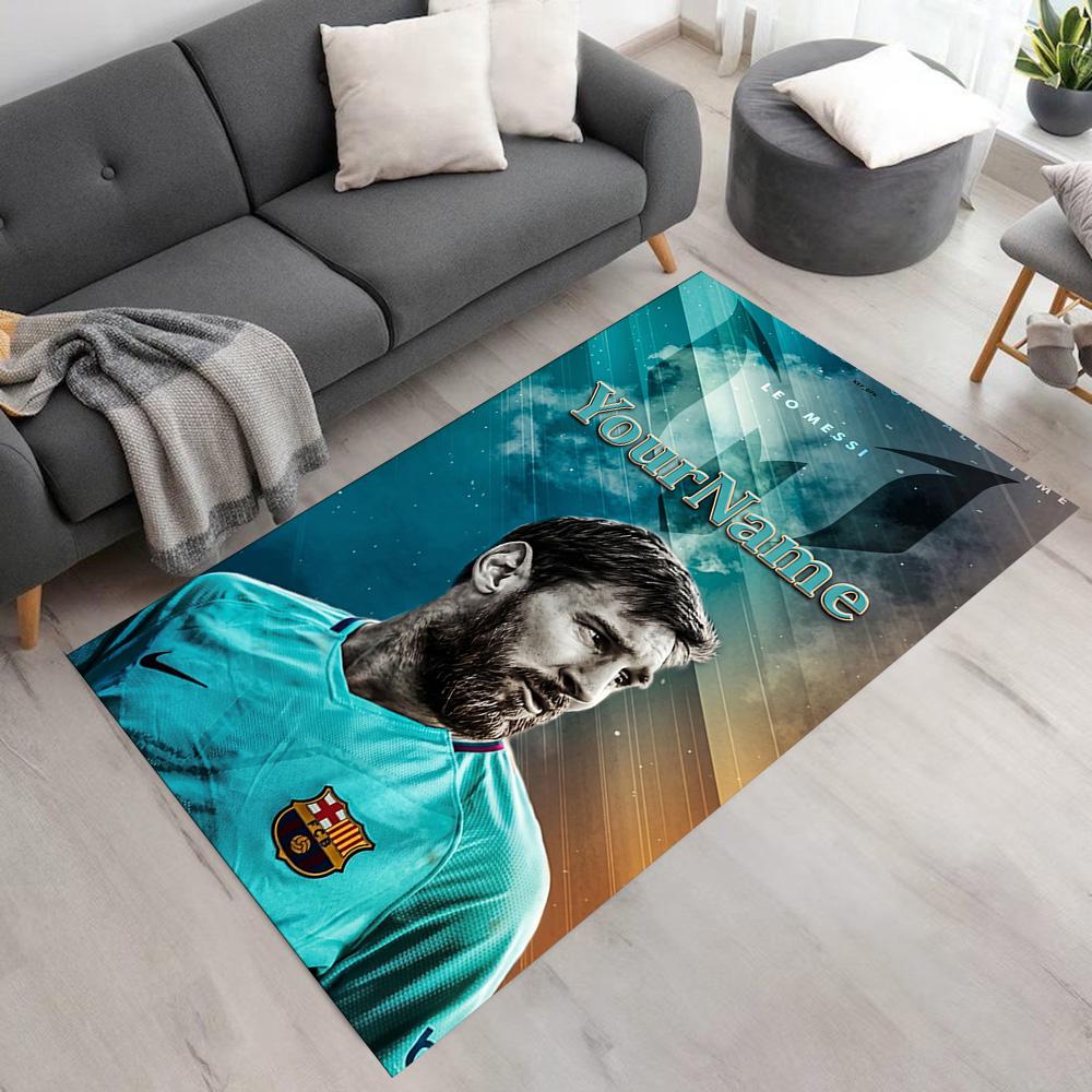 Messi Personalized Text Floor Rug Office Rug Perfect for Foyer Entryway Playrooms Dormitory Antislip Carpet Decorate Offices