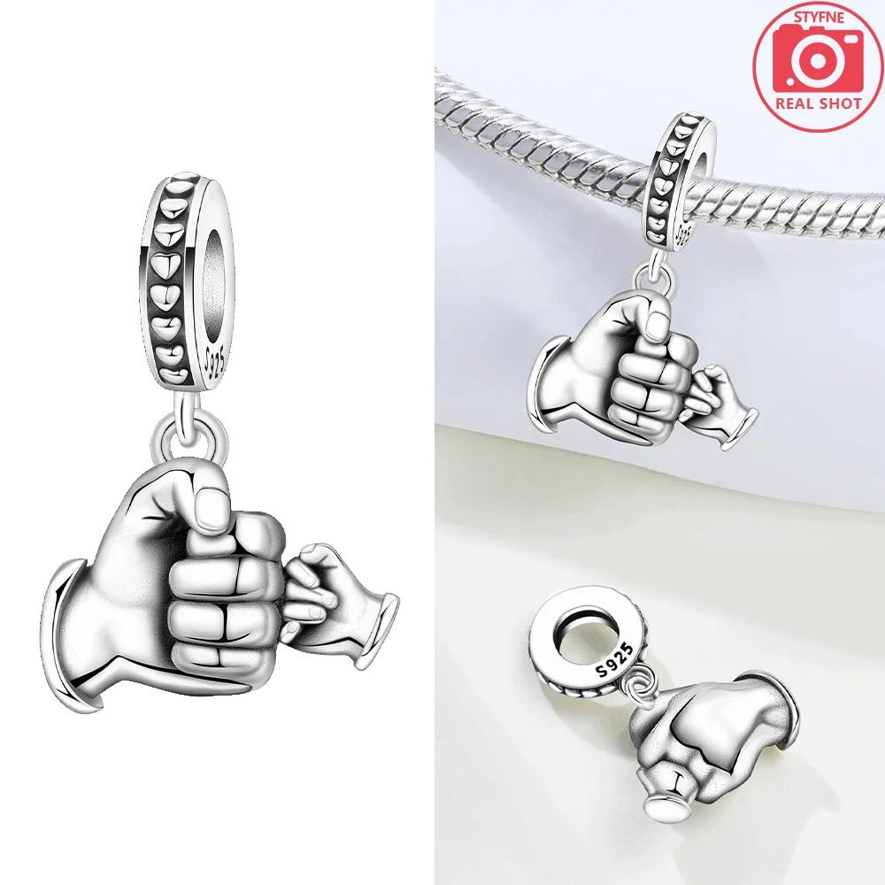 Rose Flower Pink Pendant Heart Green Zircon Wing Original Copper Bead Fit Bracelet Delicate Acessory Women Diy Gift Jewelry