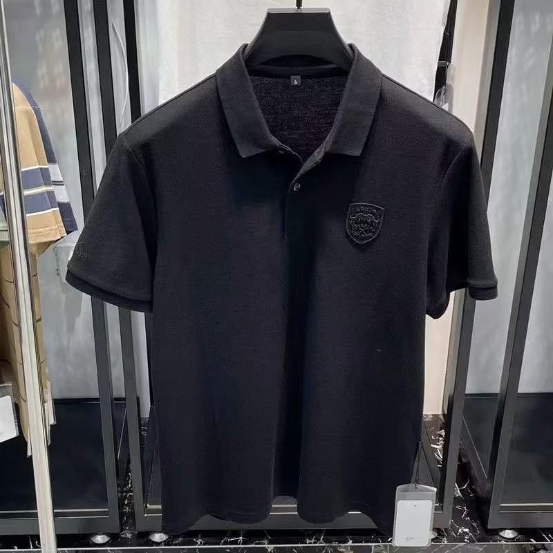 Men's High-Quality Short-Sleeve Embroidered Polo Shirt - Pearl Summer Light Casual Lapel T-Shirt