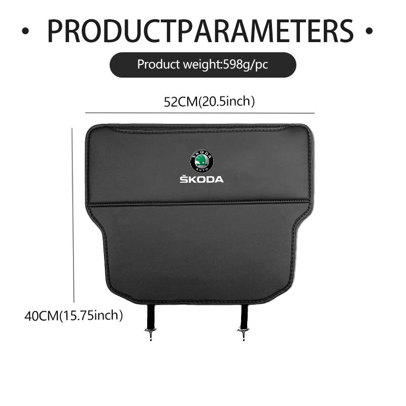 Car Seat Back Protection Anti-Kick Pad Rear Seat Storage Bag For Skoda Fabia Kamiq Superb Scala Enyaq-iV MK3 VisionS Yeti