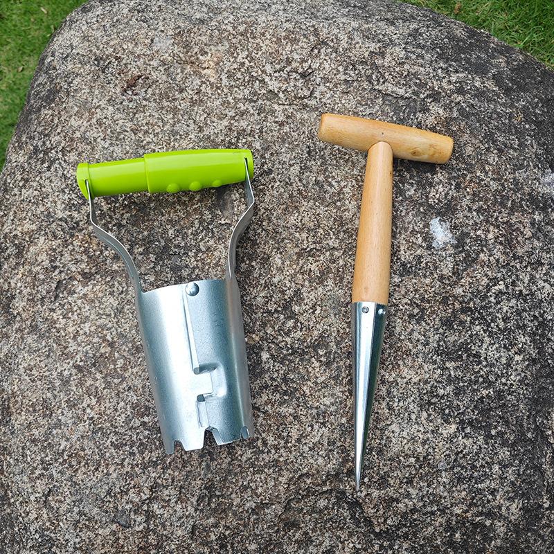 Садовый инструмент для пересадки Нержавеющая сталь Рассадопосадочный инструмент для домашнего садоводства Посадка Копание Сверление отверстий зелёный