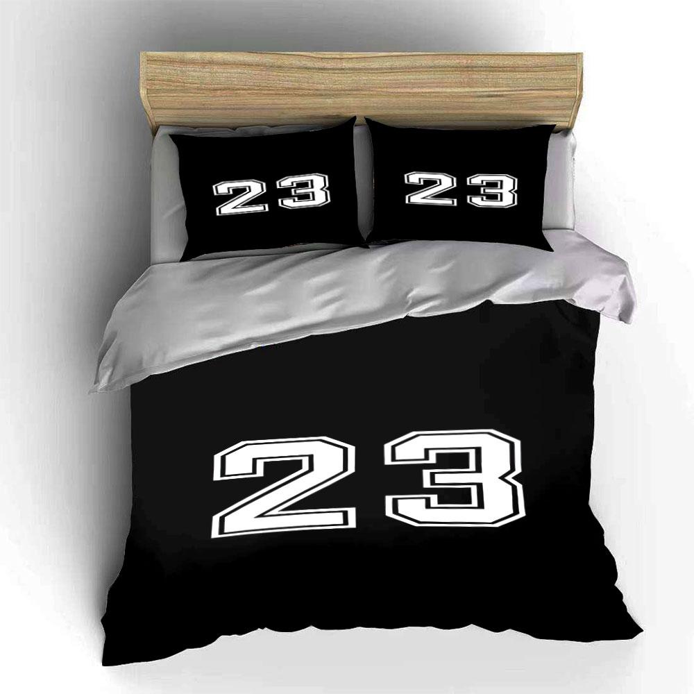 Bold White Number "23". Bedding Sets Duvet Cover Sets Duvet Covers Pillowcases(1 * Duvet Cover 2 * Pillowcases, Without Duvet Insert)