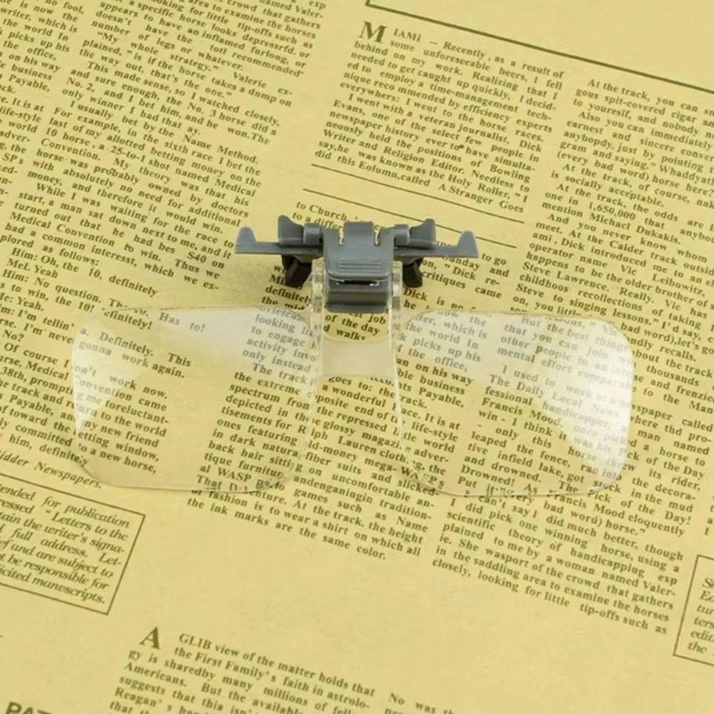 Acrylic Optical Lens Head-mounted Magnifier Detachable Clip on Eyeglass Loupe Low Vision