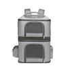 Doppellagiger Haustierrucksack, Abnehmbare tragbare Haustiertransporttasche mit großem Fassungsvermögen, Bietet Platz für zwei Katzen, Outdoor-Reise-Katzenbeutel.