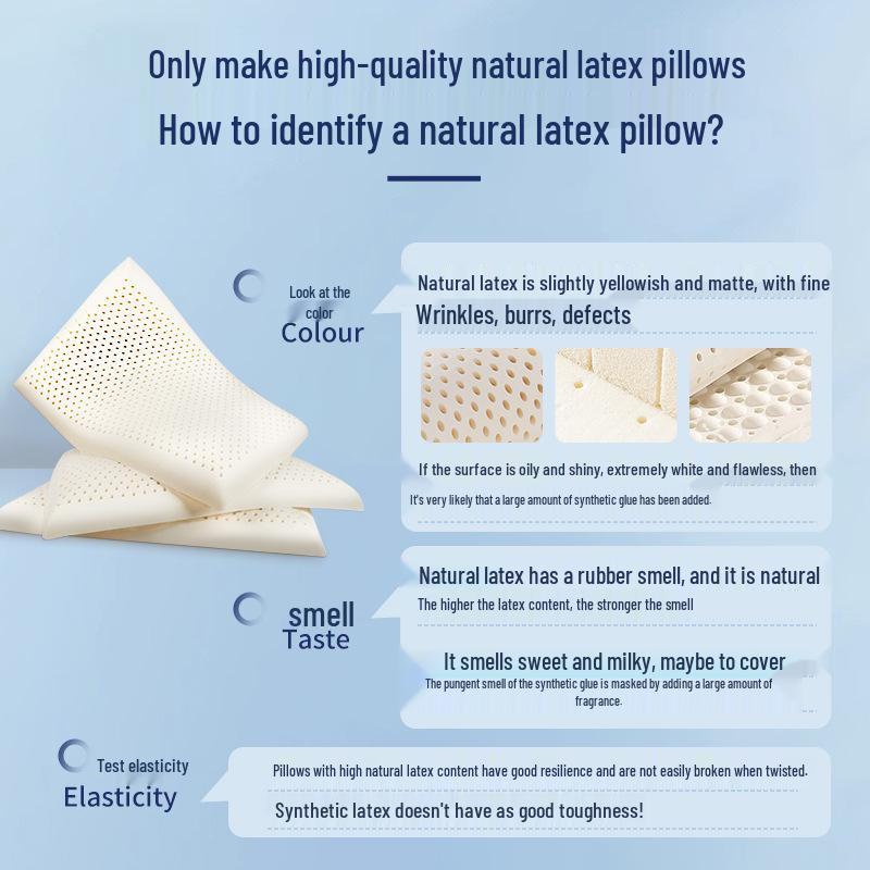 Ultra-Thin Natural Latex Neck Support Pillow for Children Latex Low Pillow