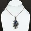 Sodalite Handmade Copper Wire Wrap Jewelry Pendant 3.15" S8e60