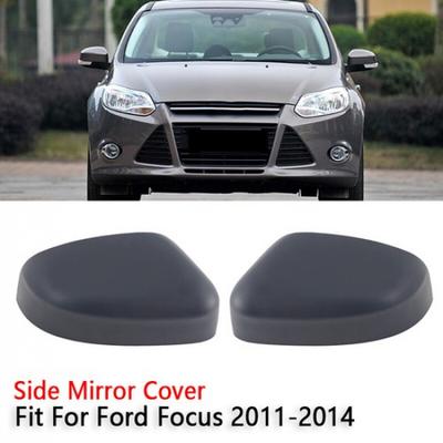 2pc Rear View Mirror Cover Cap Housing Matte Black For Ford Focus 2012 2013-2014