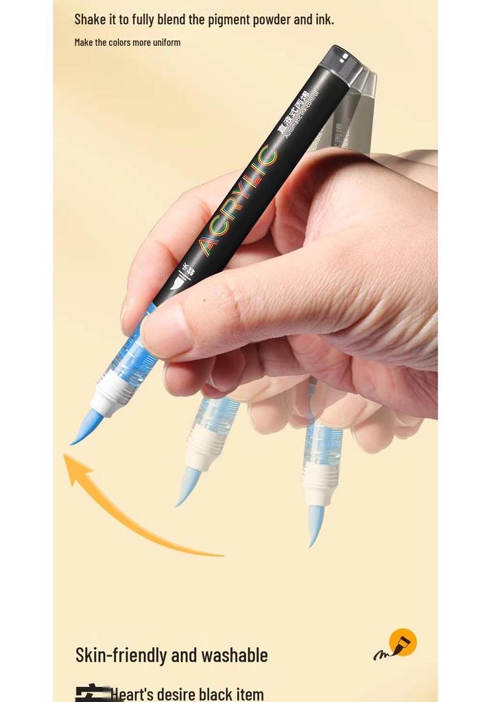 Soft Tip Liquid Ink Acrylic Marker Pen Set - 60 Colors for Student Art and Layering Techniques