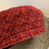 Red beret women's autumn and winter Korean version vintage face small New Year's bud painter hat small fragrance style tweed hat