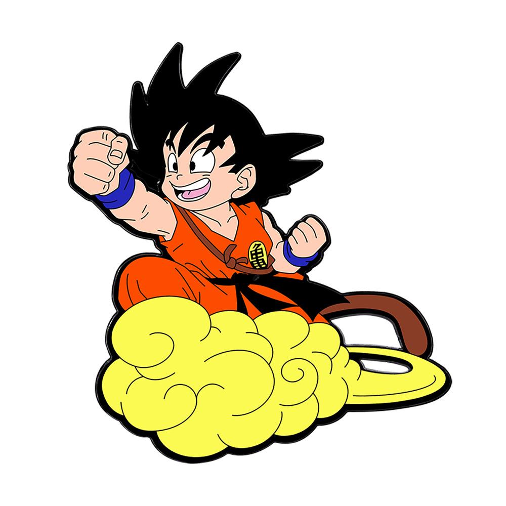 Film and television animation dragon ball metal badge children's gift cute cartoon Wukong alloy brooch set