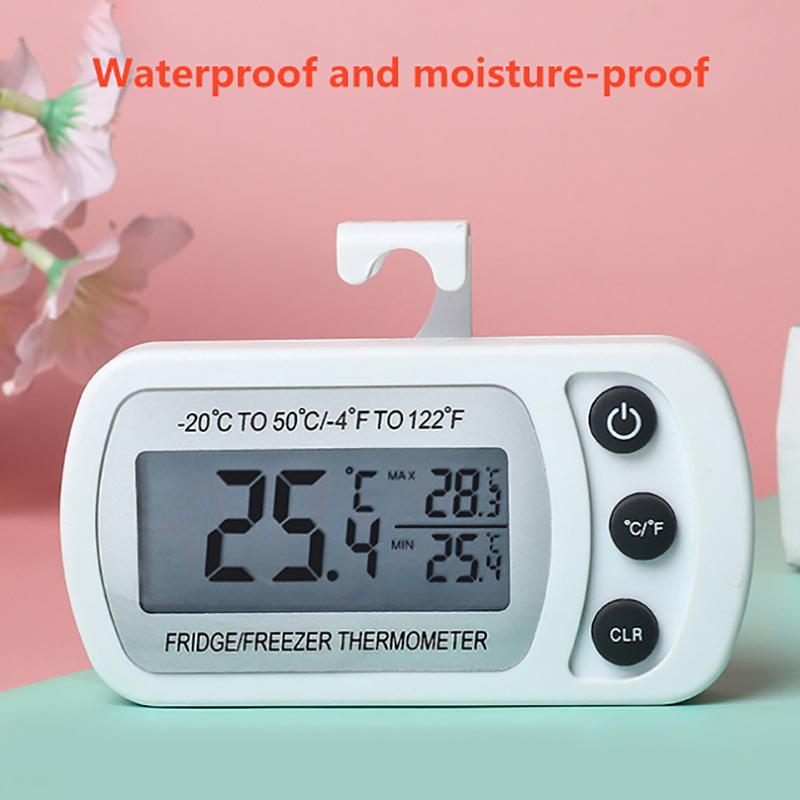 Fridge Thermometer With Hook Anti-Humidity Refrigerator Freezer Electric Lcd Display Digital Thermometer Temperature Monitor