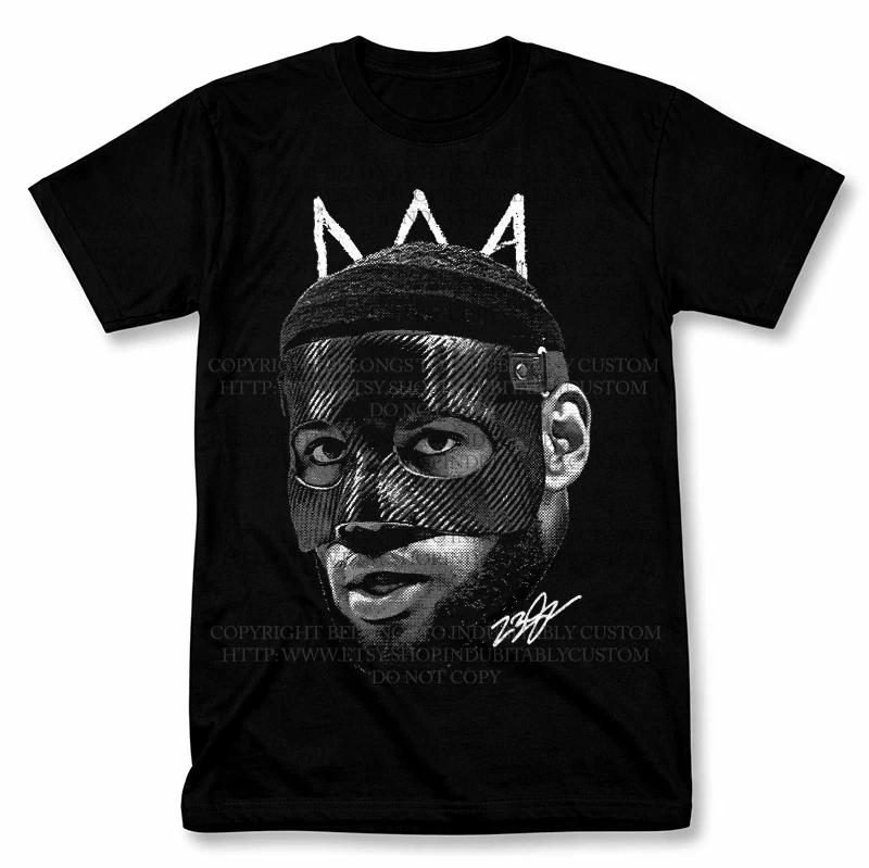 

LeBron James King James Mask Graphic T shirt Vintage Style Basketball Fan Tee 4XL
