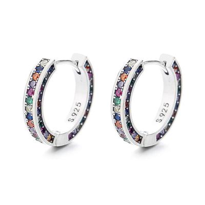 925 Silver 925 Earrings Rainbow Dream E007 One-Touch Ring
