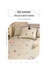 New Cute 3-Piece Ice Vine Cooling Mat Pillowcase & Bed Sheet Set with Digital Print - Spring/Summer