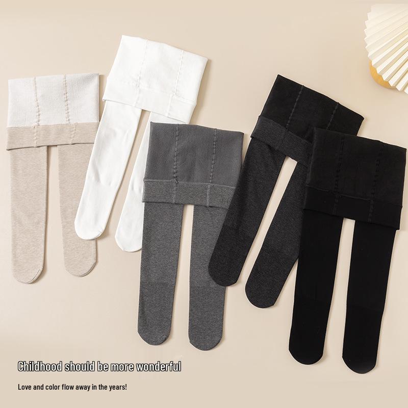 Girls' Winter Dance Leggings: Cozy Fleece-Lined Pantyhose